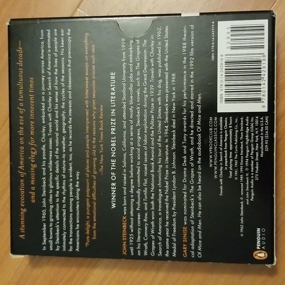 John Steinbeck Travels with Charley in Search of America Unabridged Book on CD - Picture 2 of 7